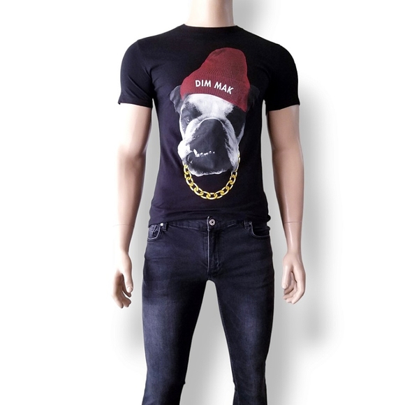 Dim Mak Records / Steve Aoki  X Forever 21 "Up All Night" Dog Print T-Shirt - Picture 8 of 8